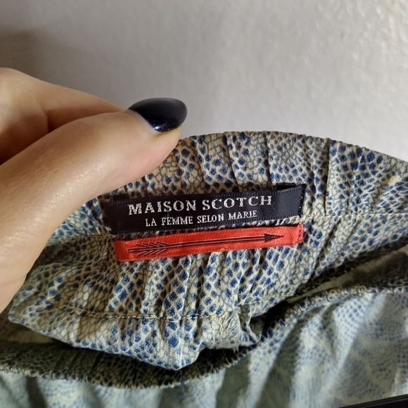 Maison Scotch lightweight pull on geometric elastic waist joggers sz M - Picture 5 of 11